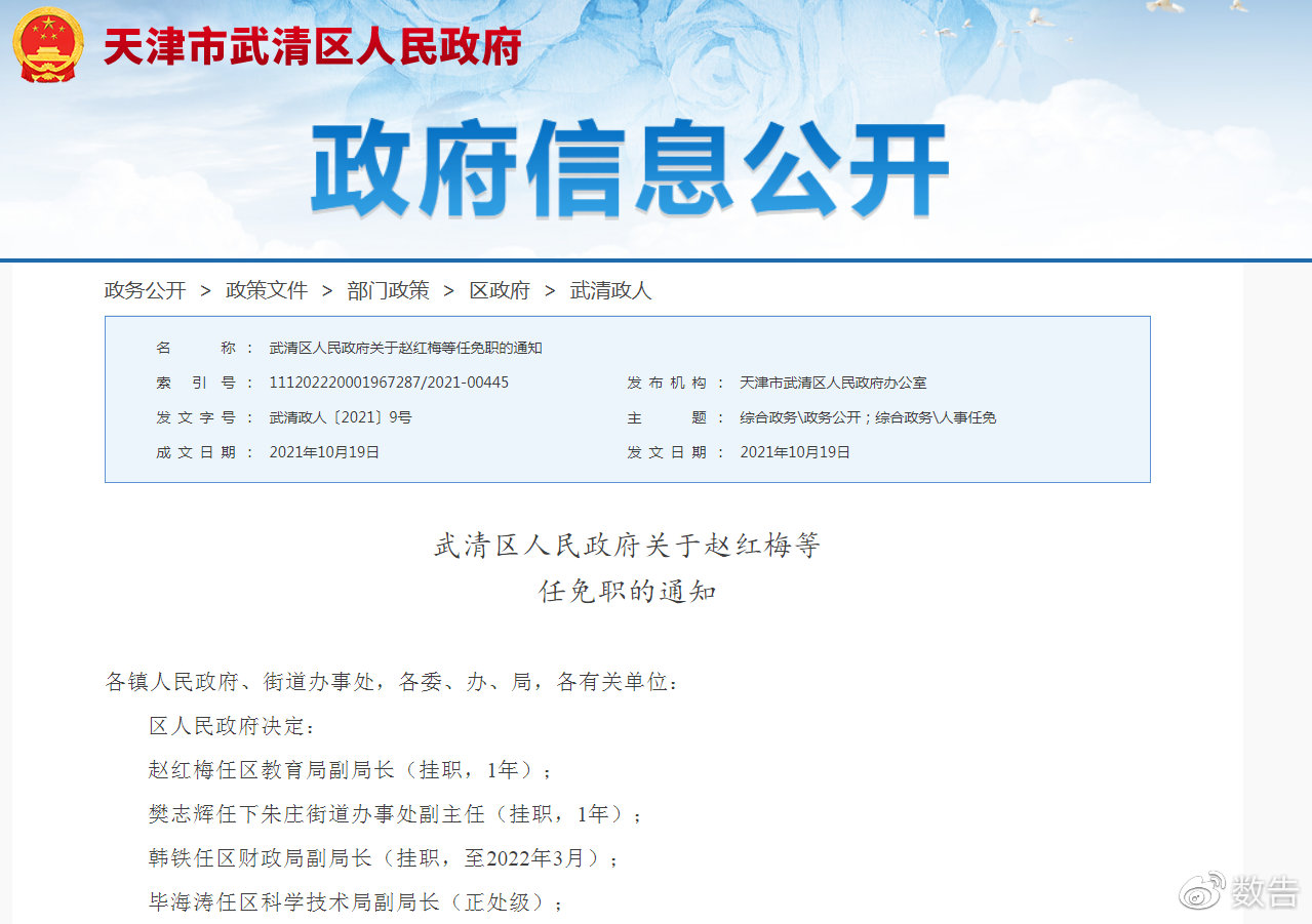 天津市官员任免最新动态，变革中的力量与励志之旅